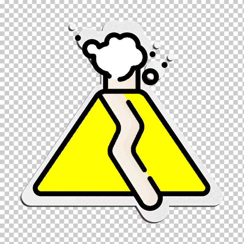 Volcano Icon Climate Change Icon PNG, Clipart, Climate Change Icon, Sign, Signage, Volcano Icon, Yellow Free PNG Download