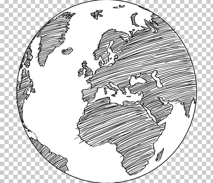 Earth Globe Drawing Sketch PNG, Clipart, Art, Artwork, Black And White, Circle, Diagram Free PNG Download