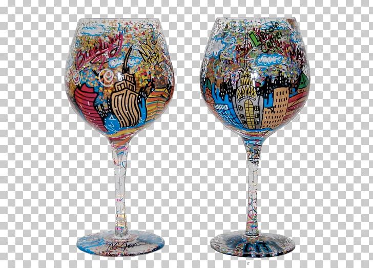 New York City Wine Glass Painting PNG, Clipart, Art, Champagne Stemware, Charles Fazzino, Cocktail Glass, Decorative Arts Free PNG Download