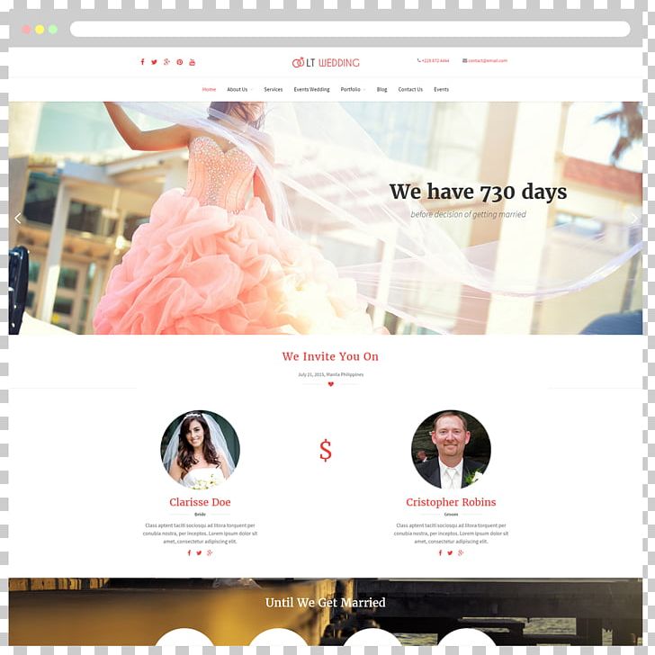 Wedding Invitation Responsive Web Design Personal Wedding Website PNG, Clipart, Advertising, Blog, Brand, Bride, Convite Free PNG Download