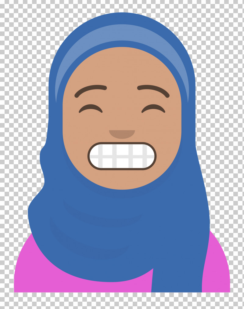 Hijab Avatar PNG, Clipart, Electric Blue M, Face, Facial Hair, Forehead, Happiness Free PNG Download