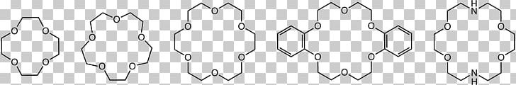 Crown Ether 18-Crown-6 Macrocycle Cyclic Compound PNG, Clipart, 18crown6, Angle, Arm, Black And White, Chemistry Free PNG Download