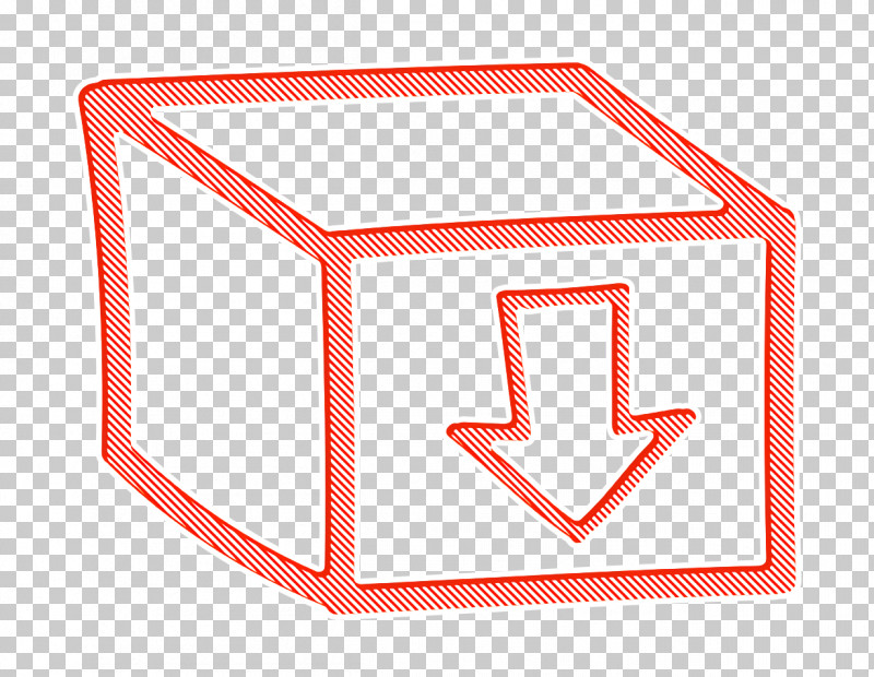 Box Icon Box With An Arrow Sign Pointing Down Hand Drawn Symbol Icon Arrows Icon PNG, Clipart, Arrows Icon, Box, Box Icon, By Lassen, Cabinetry Free PNG Download