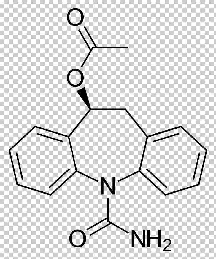 Oxcarbazepine Eslicarbazepine Acetate Carbamazepine Anticonvulsant PNG, Clipart, Angle, Anticonvulsant, Area, Benzodiazepine, Black And White Free PNG Download
