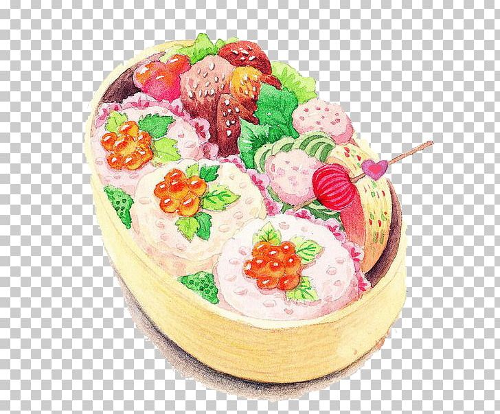 Bento Onigiri Japanese Cuisine Rice Illustration PNG, Clipart, Cartoon, Color, Color Of Lead, Color Pencil, Color Powder Free PNG Download