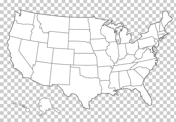 United States Blank Map Black And White Png Clipart Angle Area