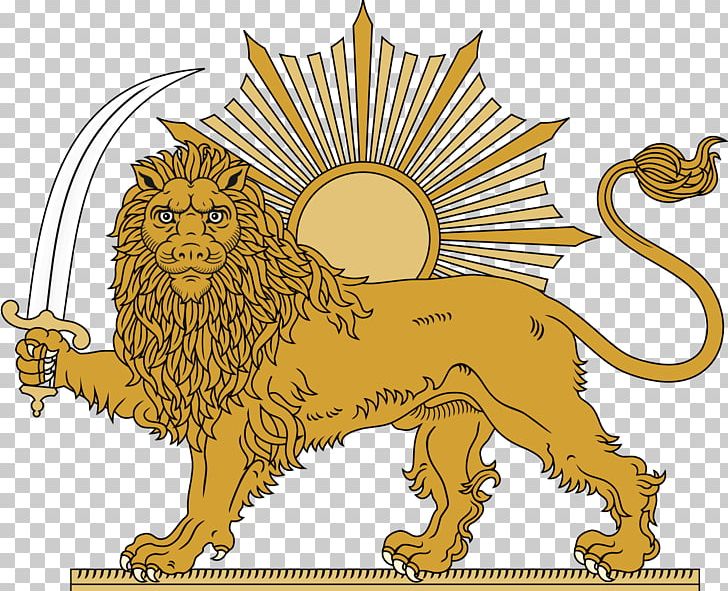 Greater Iran T-shirt Lion And Sun PNG, Clipart, Big Cats, Carnivoran, Cat Like Mammal, Emblem Of Iran, Flag Of Iran Free PNG Download