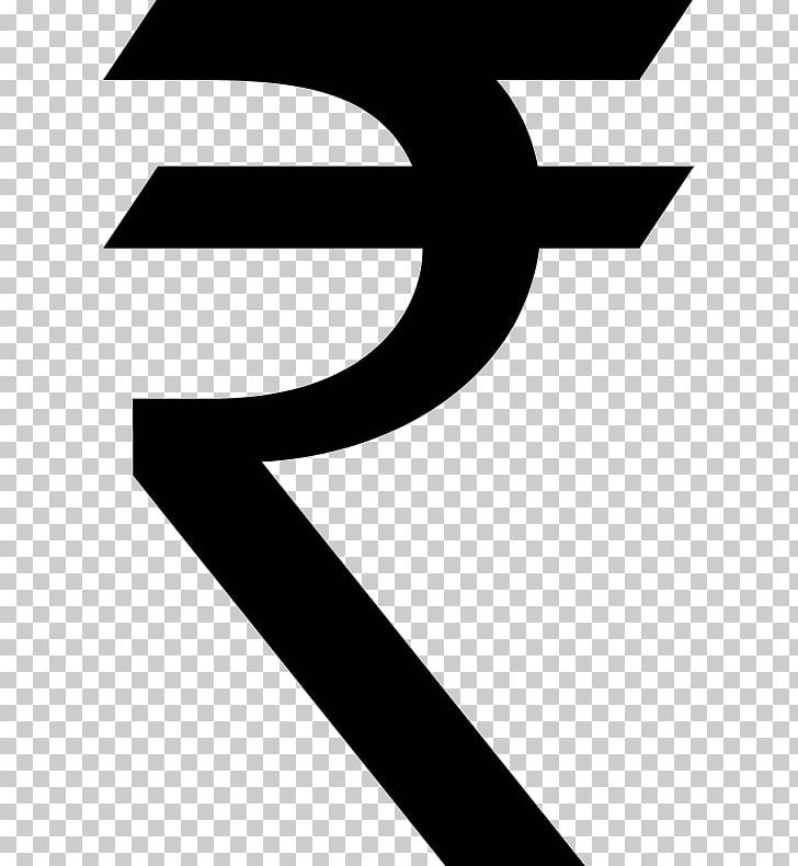 Indian Rupee Sign Currency Symbol PNG, Clipart, Angle, Area, Black, Black And White, Brand Free PNG Download