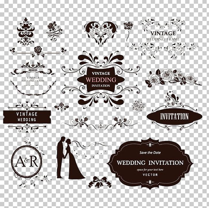 Wedding Invitation Ornament Decorative Arts PNG, Clipart, Black, Black And White, Brand, Bride, Chinese Style Free PNG Download