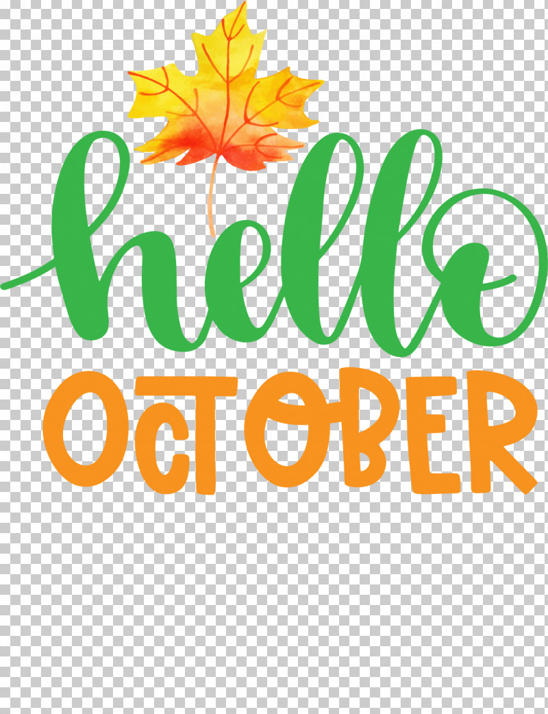 Hello October Autumn PNG, Clipart, Autumn, Floral Design, Hello October, Leaf, Line Free PNG Download