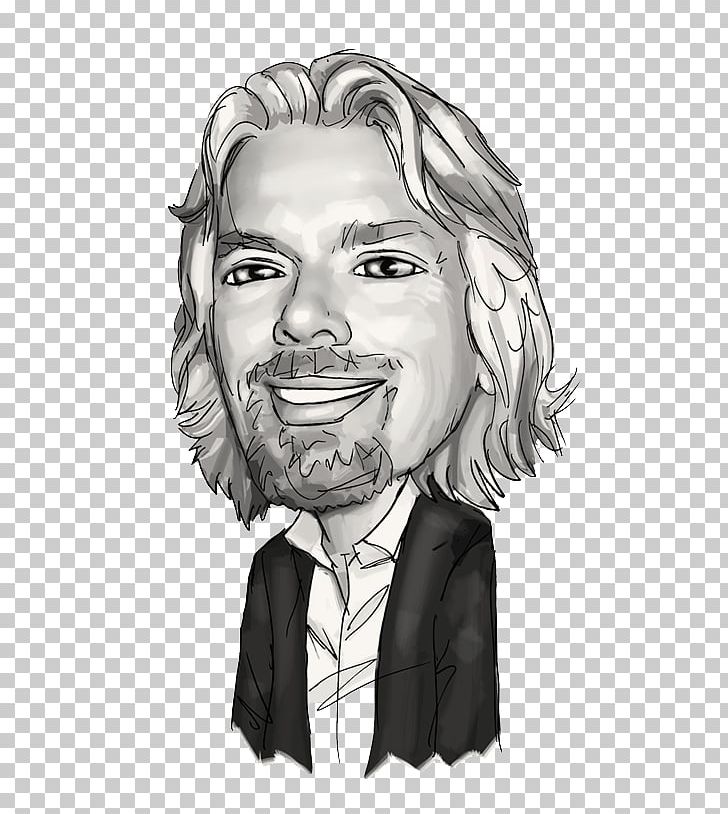 Richard Branson Entrepreneur Businessperson Creative Work Infographic PNG, Clipart, Black And White, Businessperson, Cartoon, Cheek, Creative Work Free PNG Download