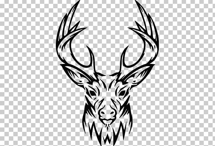 Deer Elk Drawing Antler PNG, Clipart, Animals, Antler, Art, Artwork, Black And White Free PNG Download