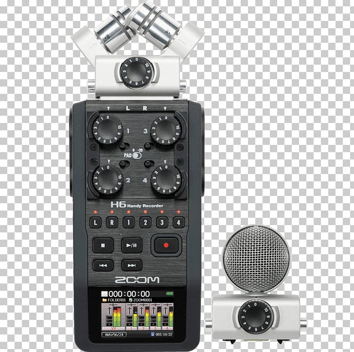 Microphone Digital Audio Zoom H4n Handy Recorder Zoom H6 TASCAM PNG, Clipart, Audio, Audio Equipment, Digital Audio, Electronics, H 6 Free PNG Download