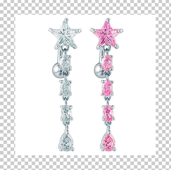 Earring Body Jewellery Pink M PNG, Clipart, Belly, Belly Button, Body Jewellery, Body Jewelry, Cross Free PNG Download
