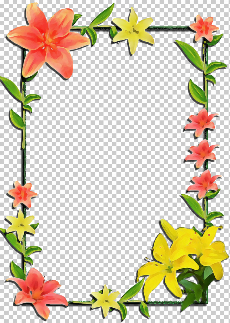 Lily Flower Frame Floral Frame PNG, Clipart, Cartoon, Floral Design, Floral Frame, Flower, Lily Flower Frame Free PNG Download