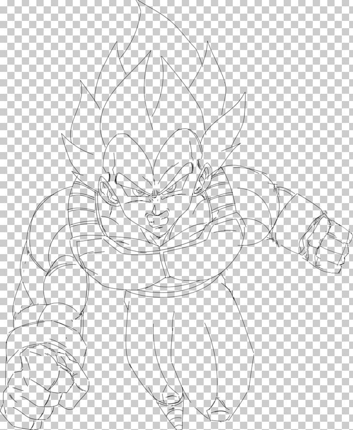 Vegeta Goku Gogeta Line Art Sketch PNG, Clipart, Arm, Art, Artwork, Black And White, Cartoon Free PNG Download