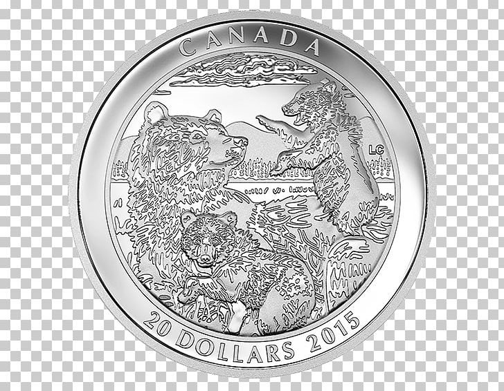 Silver Coin Silver Coin Bear Canada PNG, Clipart, Bear, Bullion Coin, Canada, Canadian Gold Maple Leaf, Canadian Silver Maple Leaf Free PNG Download