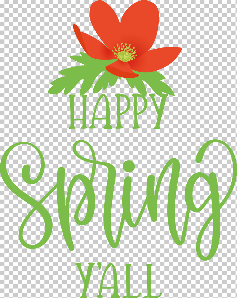 Happy Spring Spring PNG, Clipart, Cut Flowers, Floral Design, Happy Spring, Leaf, Logo Free PNG Download