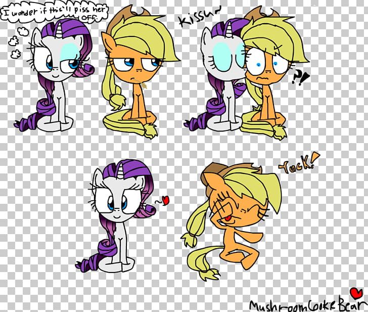 Rarity Applejack Cheek Kissing Pony PNG, Clipart, Applejack, Area, Art, Cartoon, Character Free PNG Download