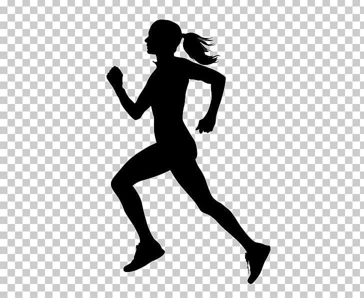 Sport Running Silhouette PNG, Clipart, Animals, Arm, Black, Black And White, Female Free PNG Download