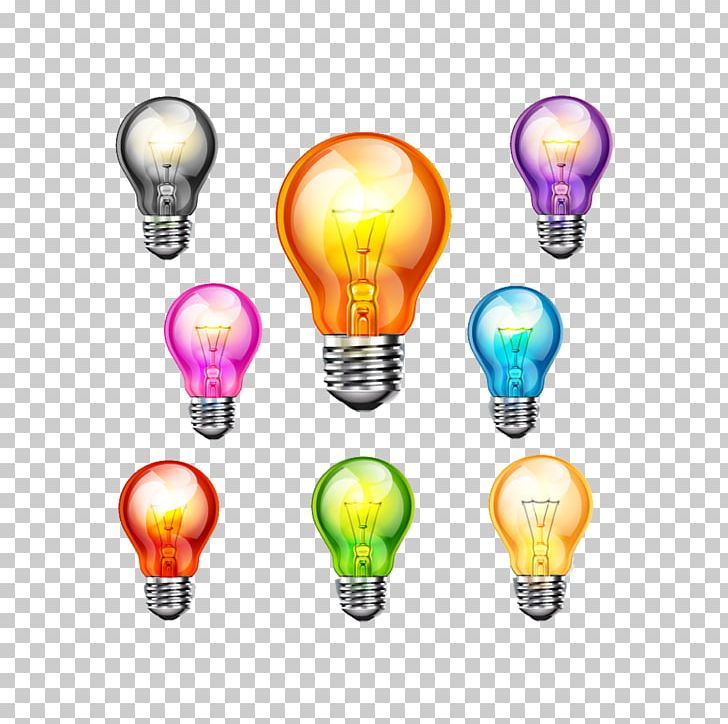 Incandescent Light Bulb Color LED Lamp PNG, Clipart, Balloon, Bulb, Colo, Colorful Background, Color Pencil Free PNG Download