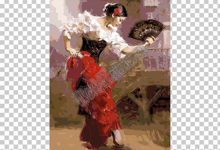 Dance Oil Painting Flamenco Artist PNG, Clipart, Art, Artist, Canvas, Costume Design, Dance Free PNG Download