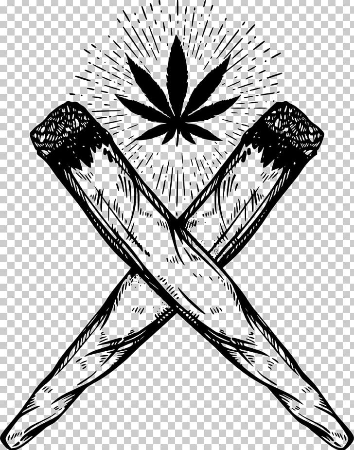 Joint Drawing Cannabis Smoking PNG, Clipart, Angle, Art, Artwork, Black And White, Cannabis Free PNG Download