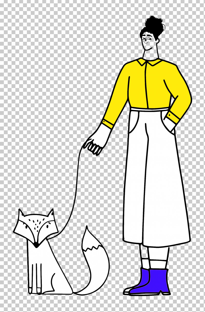 Walking The Fox PNG, Clipart, Architecture, Caricature, Clothing, Coloring Book, Drawing Free PNG Download