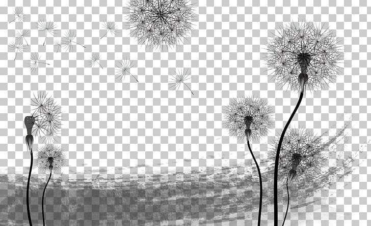 Common Dandelion Euclidean PNG, Clipart, Black, Black And White, Chinese, Chinese Style, Computer Wallpaper Free PNG Download