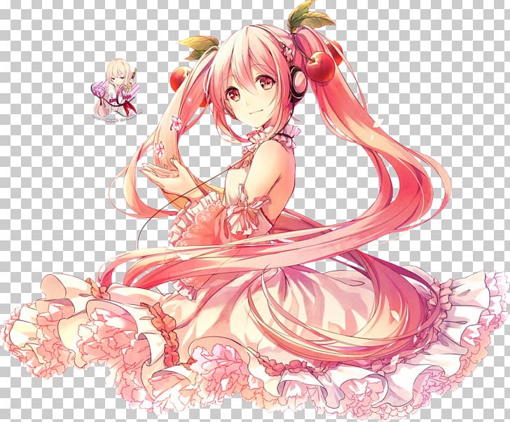 Hatsune Miku Ruffle Sakura Drawing Dress PNG, Clipart, Anime, Art, Artwork, Cg Artwork, Cherry Blossomsakura Free PNG Download