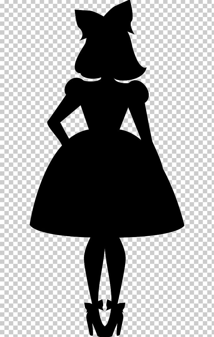Silhouette Woman Dress Drawing PNG, Clipart, Animals, Art, Black, Black And White, Drawing Free PNG Download