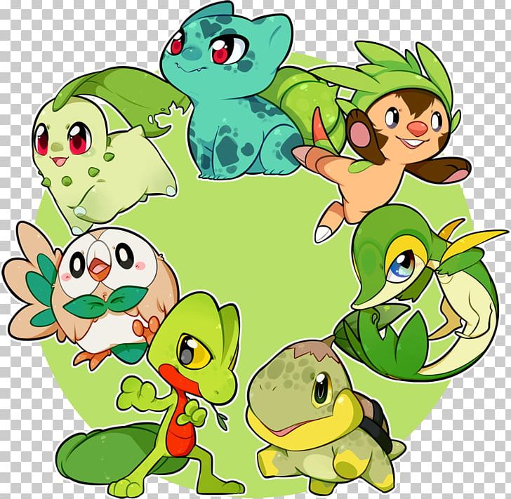 Pikachu Pokémon Treecko Turtwig Chikorita PNG, Clipart, Amphibian, Art, Artwork, Beak, Bulbasaur Free PNG Download