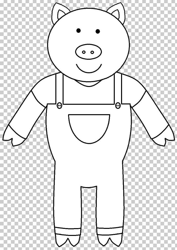 The Three Little Pigs Coloring Book Domestic Pig Child PNG, Clipart, Animals, Area, Bear, Black And White, Book Free PNG Download