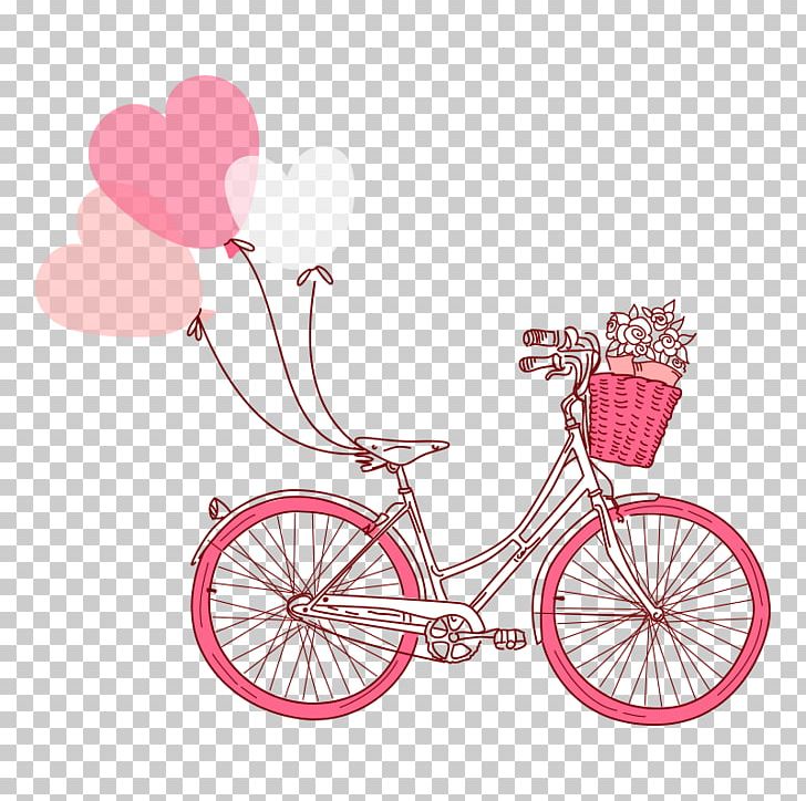 Valentines Day Drawing Illustration PNG, Clipart, Art, Balloon, Bicycle, Bicycle Accessory, Bicycle Frame Free PNG Download