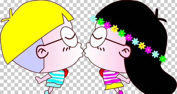 Kiss Cartoon Illustration PNG, Clipart, Boy, Child, Comics, Couple Kiss, Eye Free PNG Download