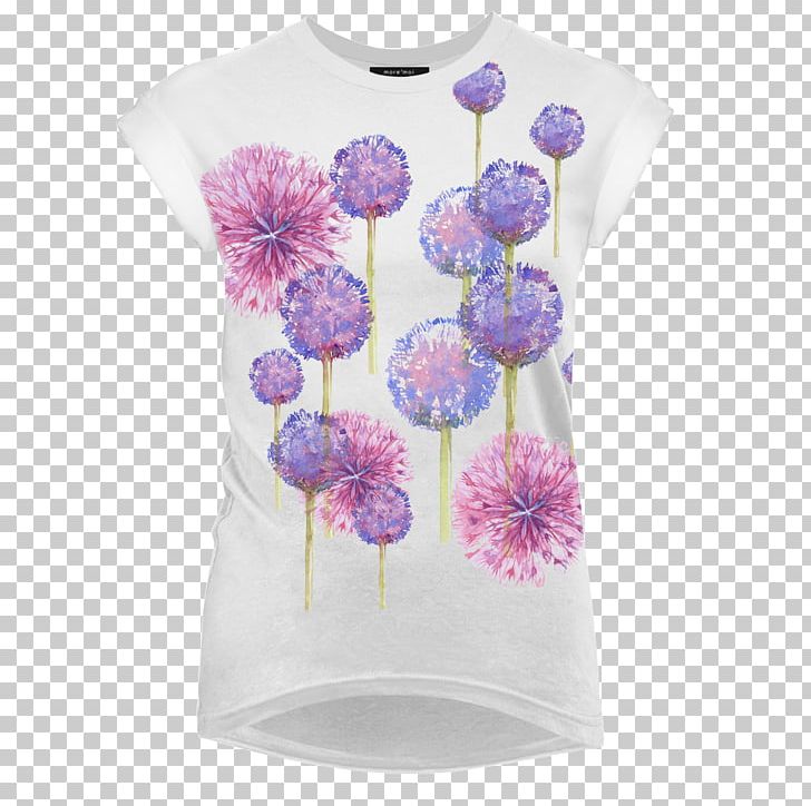 T-shirt Lilac Flower Violet Color PNG, Clipart, Blouse, Clothing, Color, Dandelions, Fashion Free PNG Download