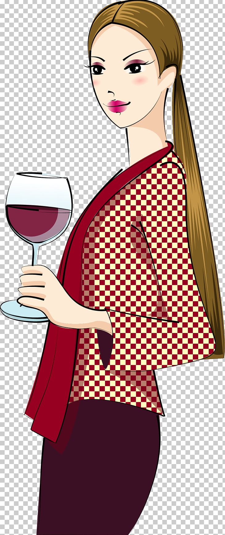 Red Wine Wine Glass Woman PNG, Clipart, Business People, Business Woman, Cartoon, Cartoon Characters, Fictional Character Free PNG Download