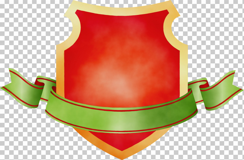 Red Shield Green Emblem Symbol PNG, Clipart, Emblem, Emblem Ribbon, Green, Paint, Plant Free PNG Download