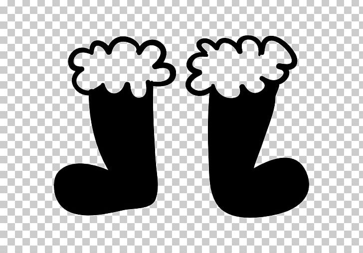 Christmas Stockings Santa Claus Computer Icons PNG, Clipart, Area, Black, Black And White, Bombka, Christmas Free PNG Download