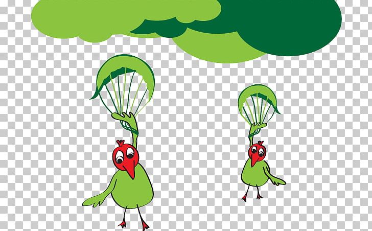 Bird Cartoon Illustration PNG, Clipart, Balloon, Bird, Cartoon, Cartoon Parachute, Comics Free PNG Download