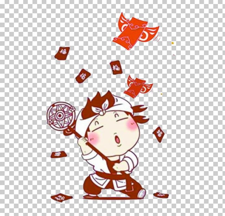 Chinese New Year Red Envelope Illustration PNG, Clipart, Area, Art, Boy, Boy Cartoon, Boys Free PNG Download