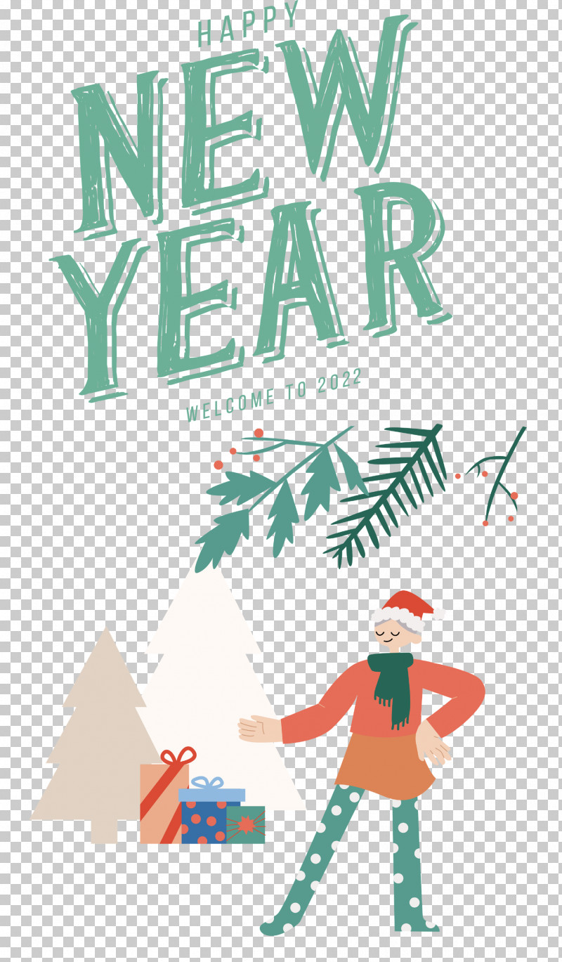 Happy New Year 2022 2022 New Year 2022 PNG, Clipart, 2018, Christmas Day, Creative Work, Drawing, Line Free PNG Download