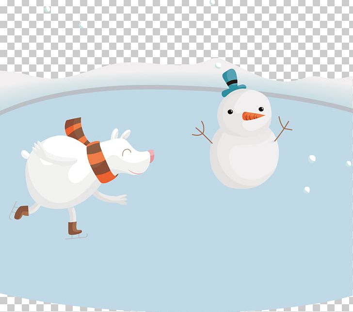 Snowman Winter Ice Skating PNG, Clipart, Bird, Cartoon, Computer Wallpaper, Creative Background, Creative Logo Design Free PNG Download