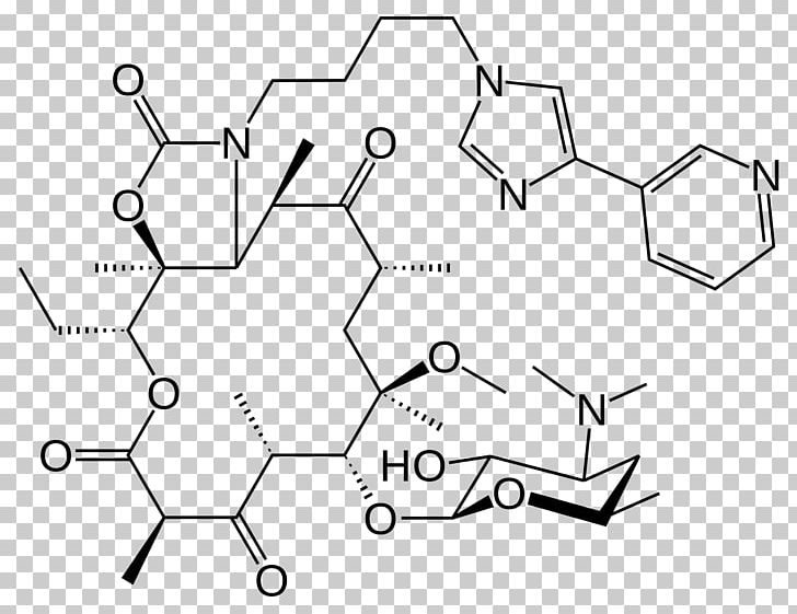 Telithromycin Erythromycin Ketolide Antibiotics Amoxicillin PNG, Clipart, Angle, Area, Black And White, Ceftaroline Fosamil, Chemistry Free PNG Download