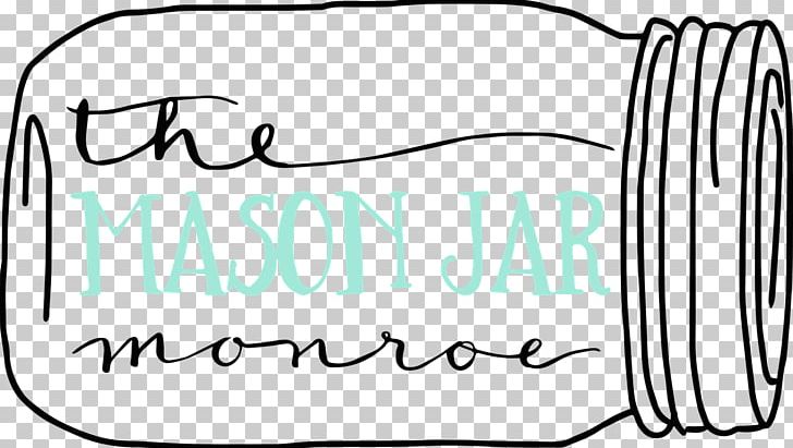 The Mason Jar Monroe Brand Logo PNG, Clipart, Angle, Area, Black, Black And White, Brand Free PNG Download