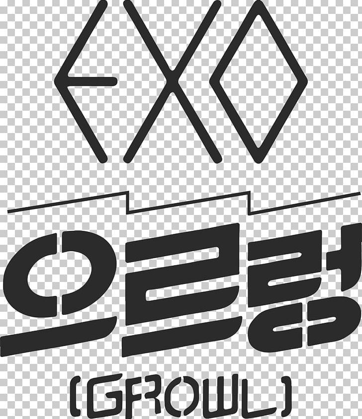 XOXO EXO Growl Logo Wolf PNG, Clipart, Angle, Animals, Area, Baekhyun, Black Free PNG Download
