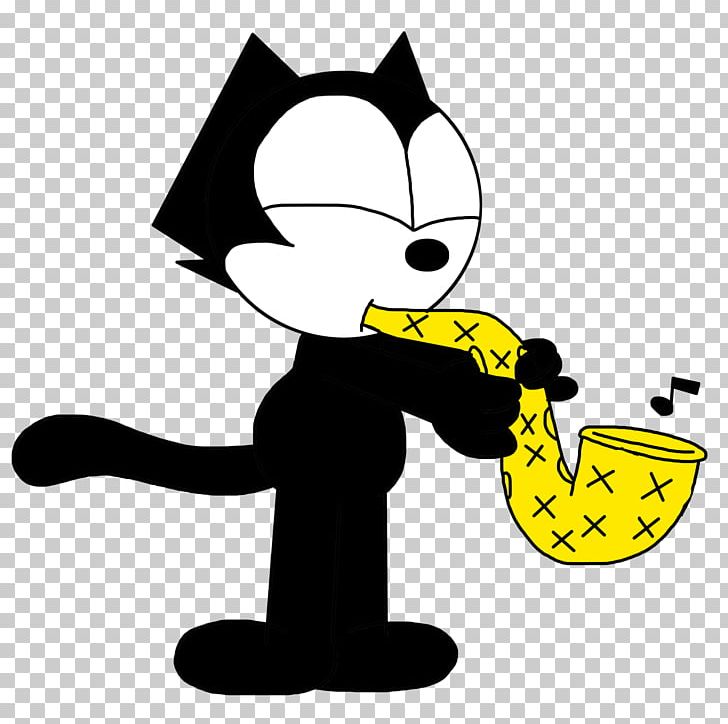 Felix The Cat Cartoon Saxophone PNG, Clipart, Animated Cartoon, Animation, Art, Artwork, Black And White Free PNG Download
