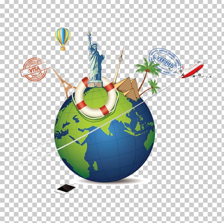 Travel Illustration PNG, Clipart, Earth, Encapsulated Postscript, Global, Globe, Happy Birthday Vector Images Free PNG Download