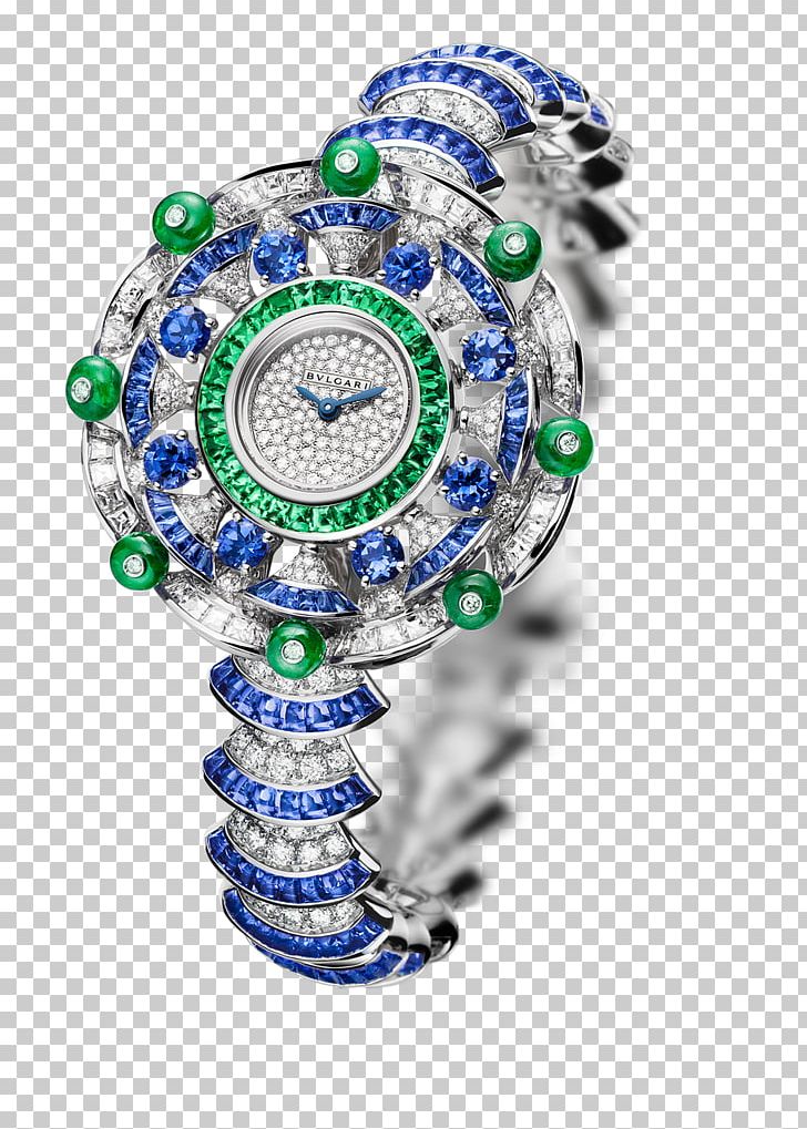 Watch Bulgari Jewellery Diamond Zenith PNG, Clipart, Bling Bling, Blue, Blue Background, Blue Flower, Bvlgari Free PNG Download