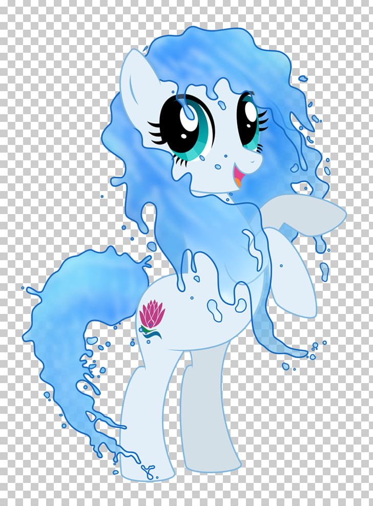 Pony Horse Water Elemental Tail PNG, Clipart, Animals, Art, Cartoon, Deviantart, Drawing Free PNG Download